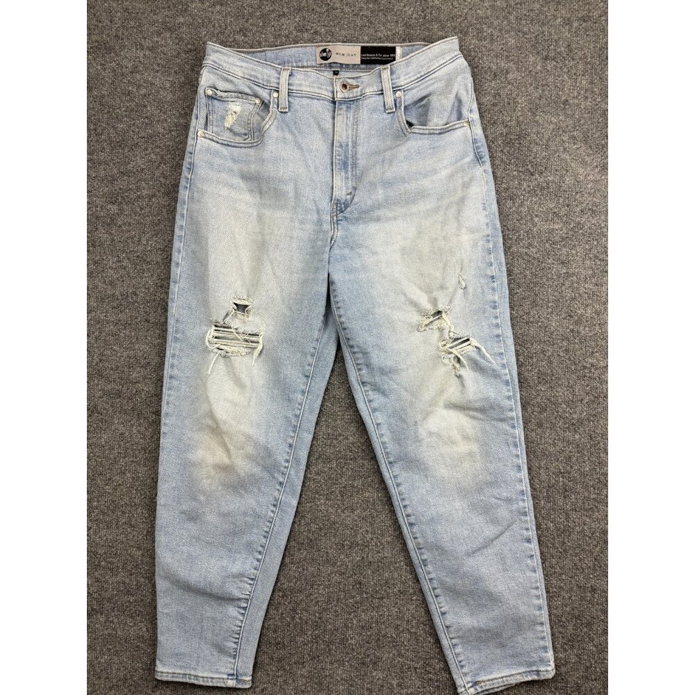 Levis Silvertab‎ Mom Jeans Womens W32 L29 Light Wash High Rise Distressed